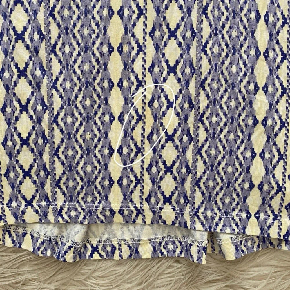 Seraphine Purple Yellow Geometric Short Sleeve Aztec Front Twist Maternity Dress - Picture 15 of 15